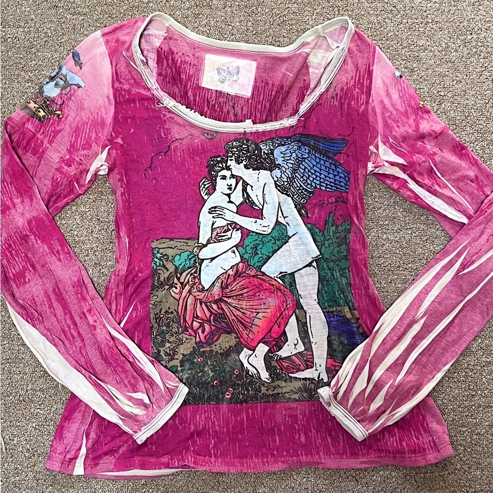 Vintage Semi-Sheer Angelic Long Sleeve 🪽💝